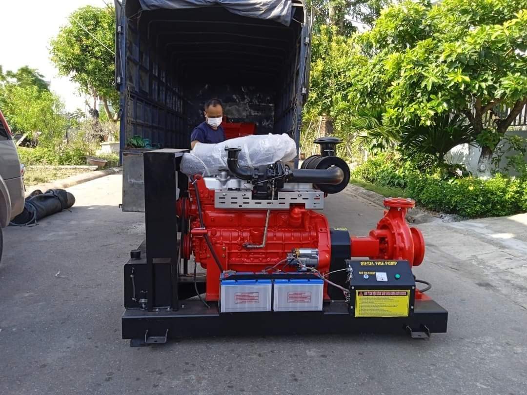 Bơm Himawari - Máy bơm nước cứu hỏa động cơ diesel Động cơ 22KW- Tại PCCC Thắng Lợi